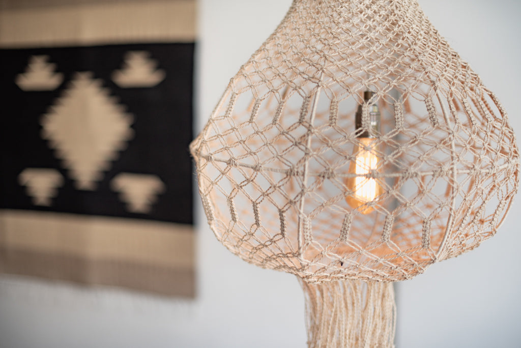 Macrame lamp