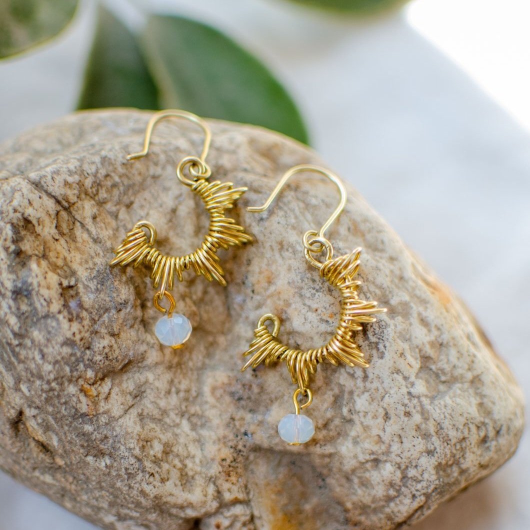 Oorbellen kleine Maansteen