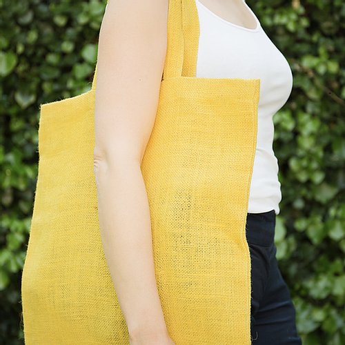 Shopping bag geel