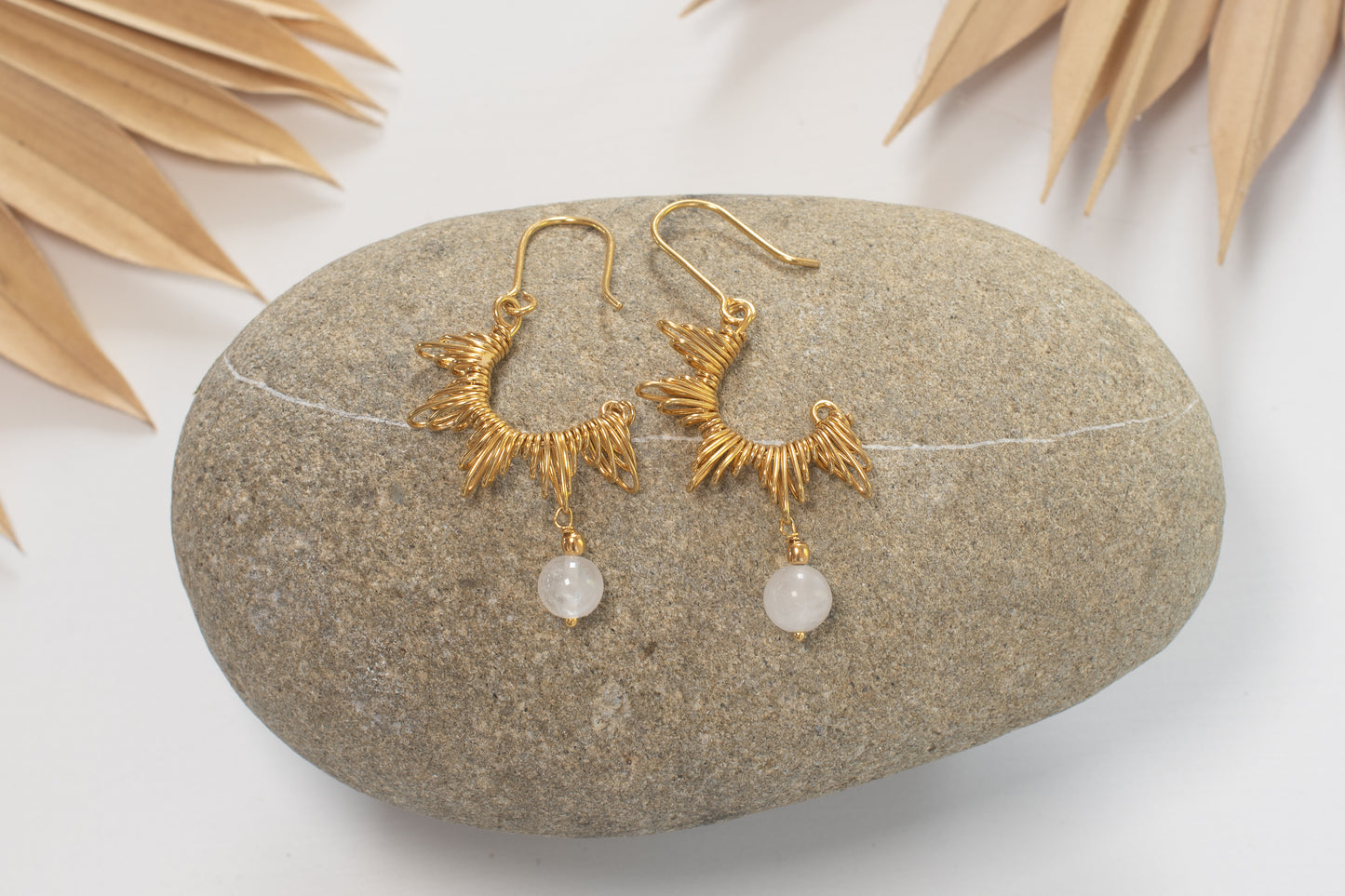 Oorbellen kleine Maansteen