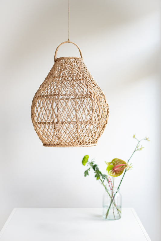 Rieten lamp