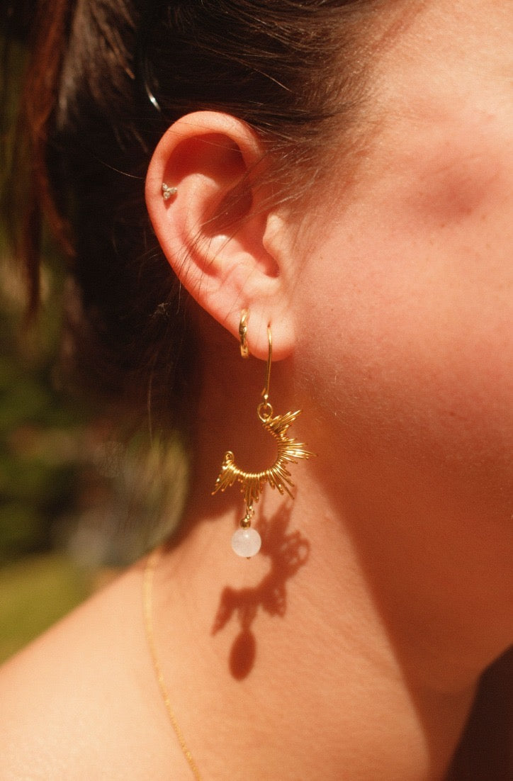 Oorbellen kleine Maansteen